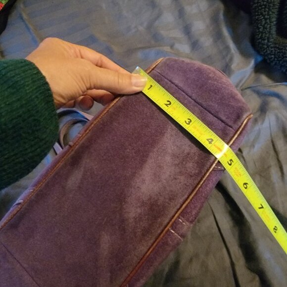 Vintage Purple Suede Coach Purse - Picture 16 of 16